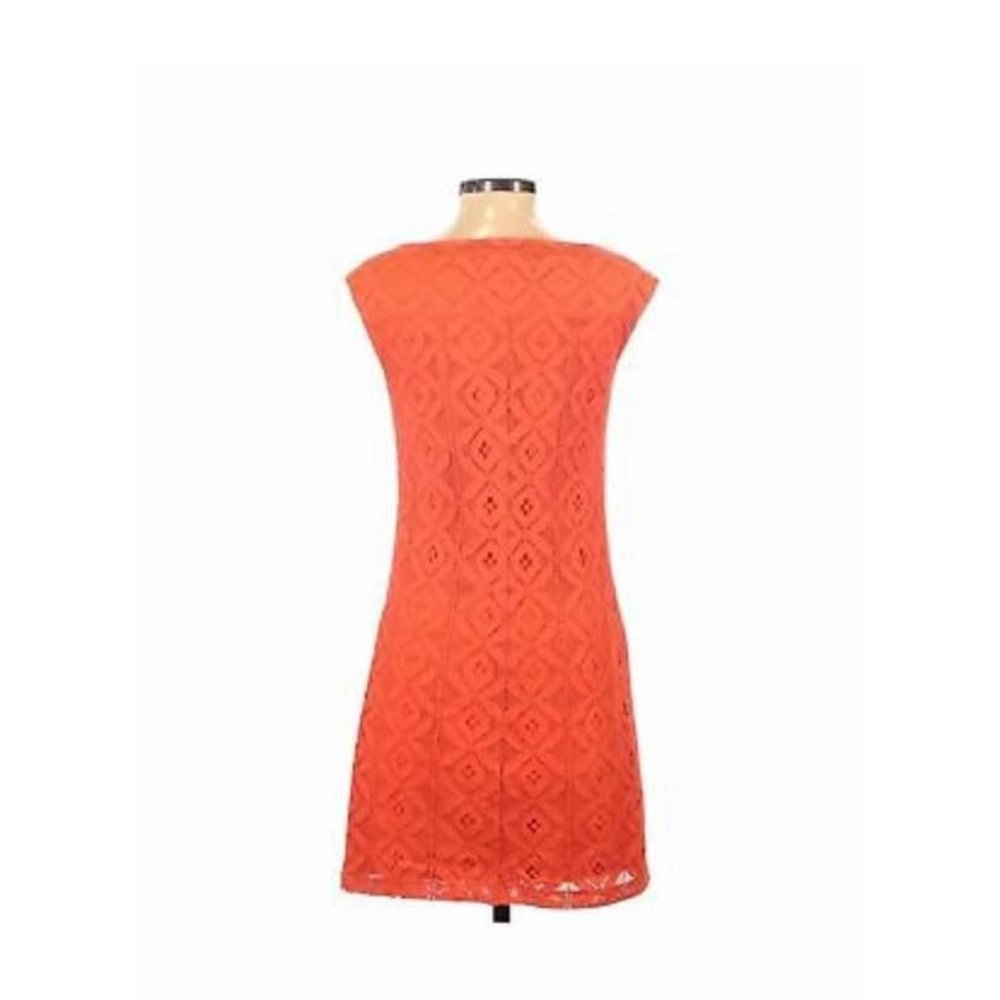 NWT Trina Turk orange lace inspired casual dress, size 4, OP $348.00 (Bin X) - Picture 2 of 8